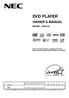 NEC NDV-24 - Owners Manual 